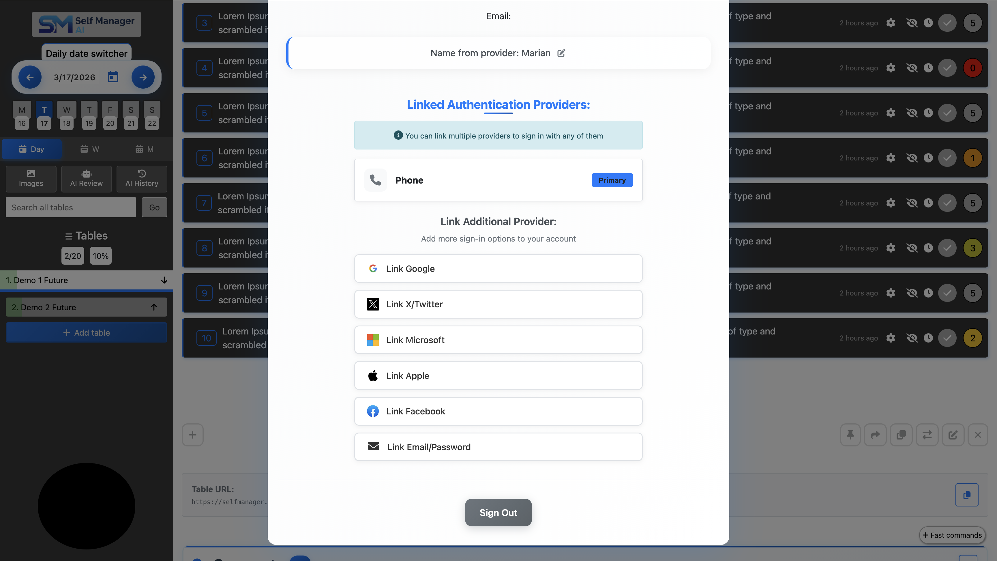 Link all providers to one account