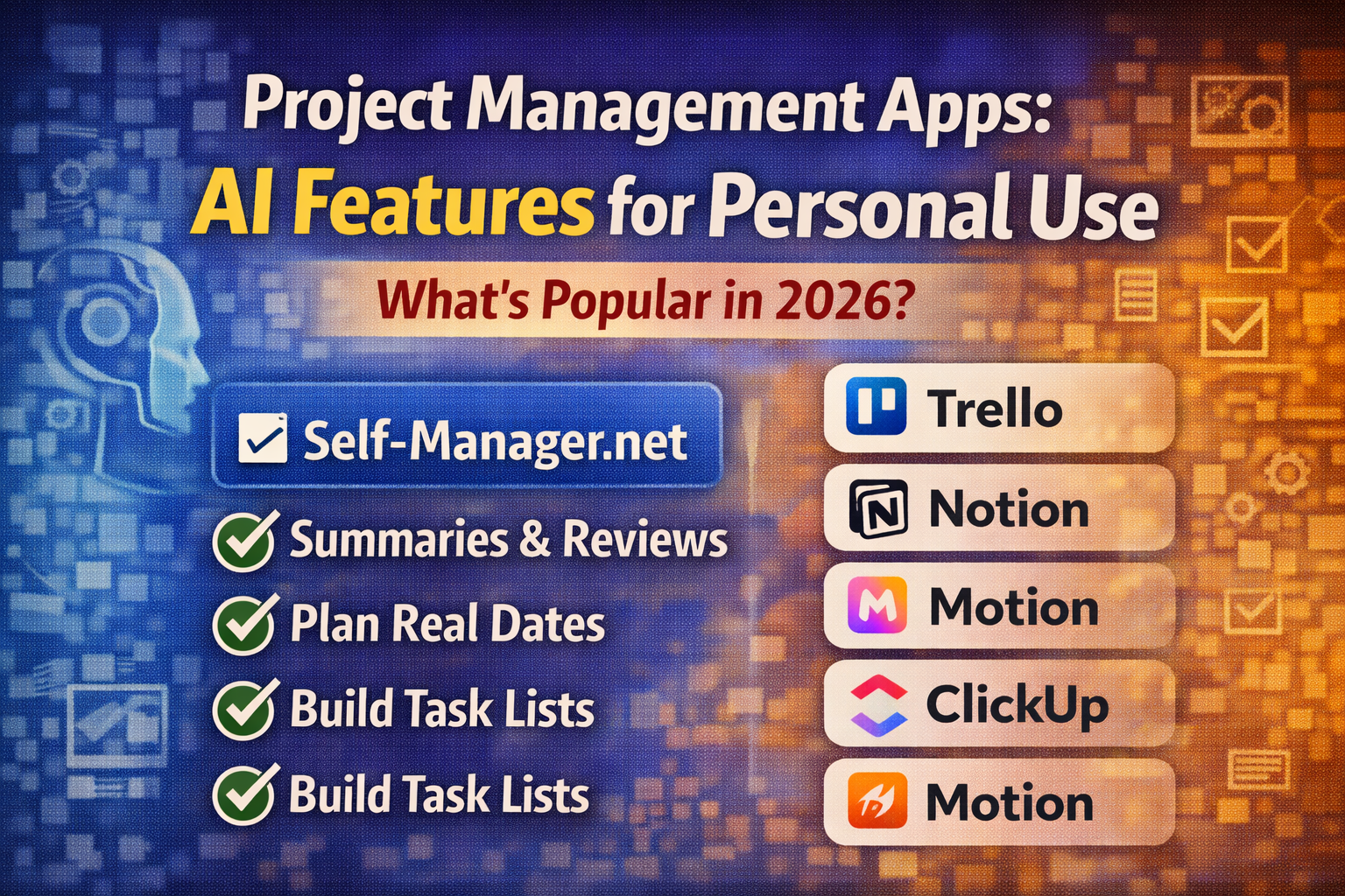 What AI Features Do the Most Popular Project Management Apps Have for Personal Use