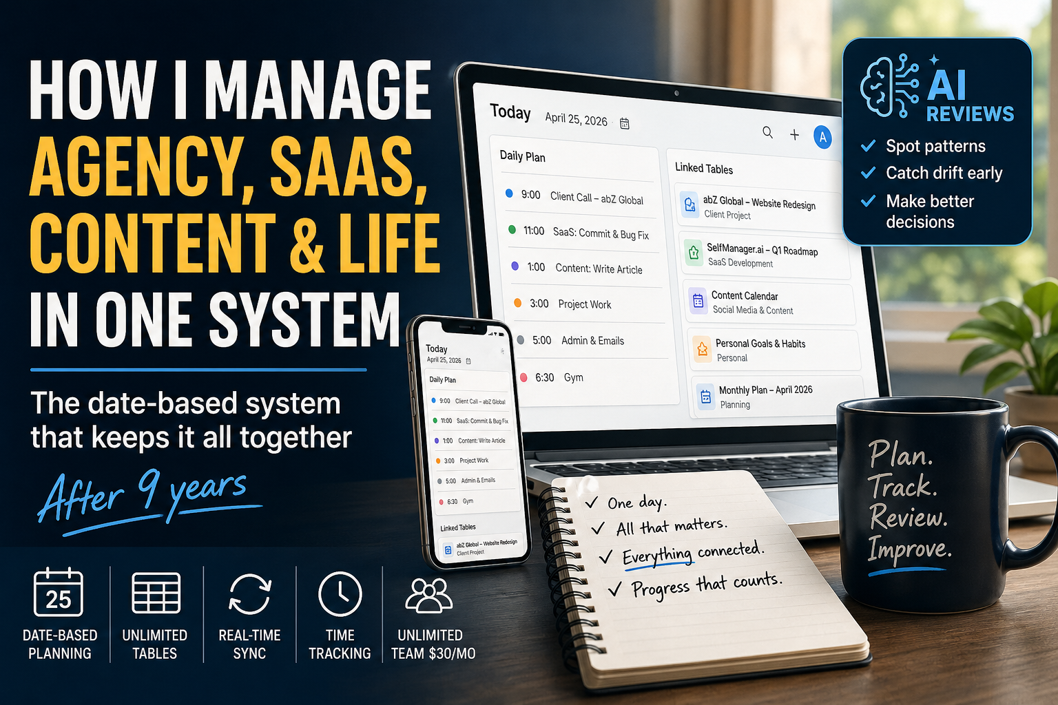 How I Run a Software Agency and a SaaS in Parallel Using One Date-Based System