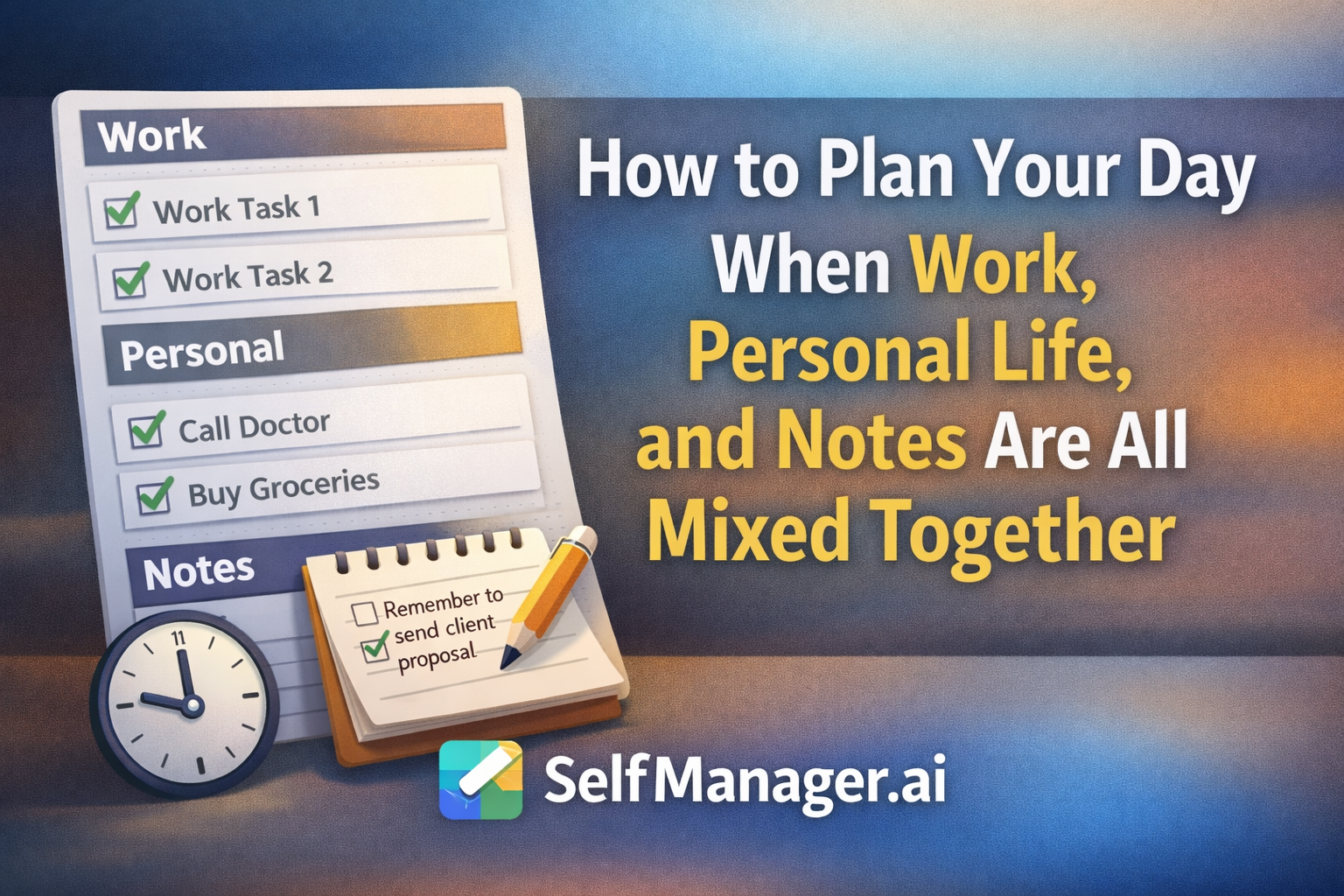 How to Plan Your Day When Work, Personal Life, and Notes Are All Mixed Together