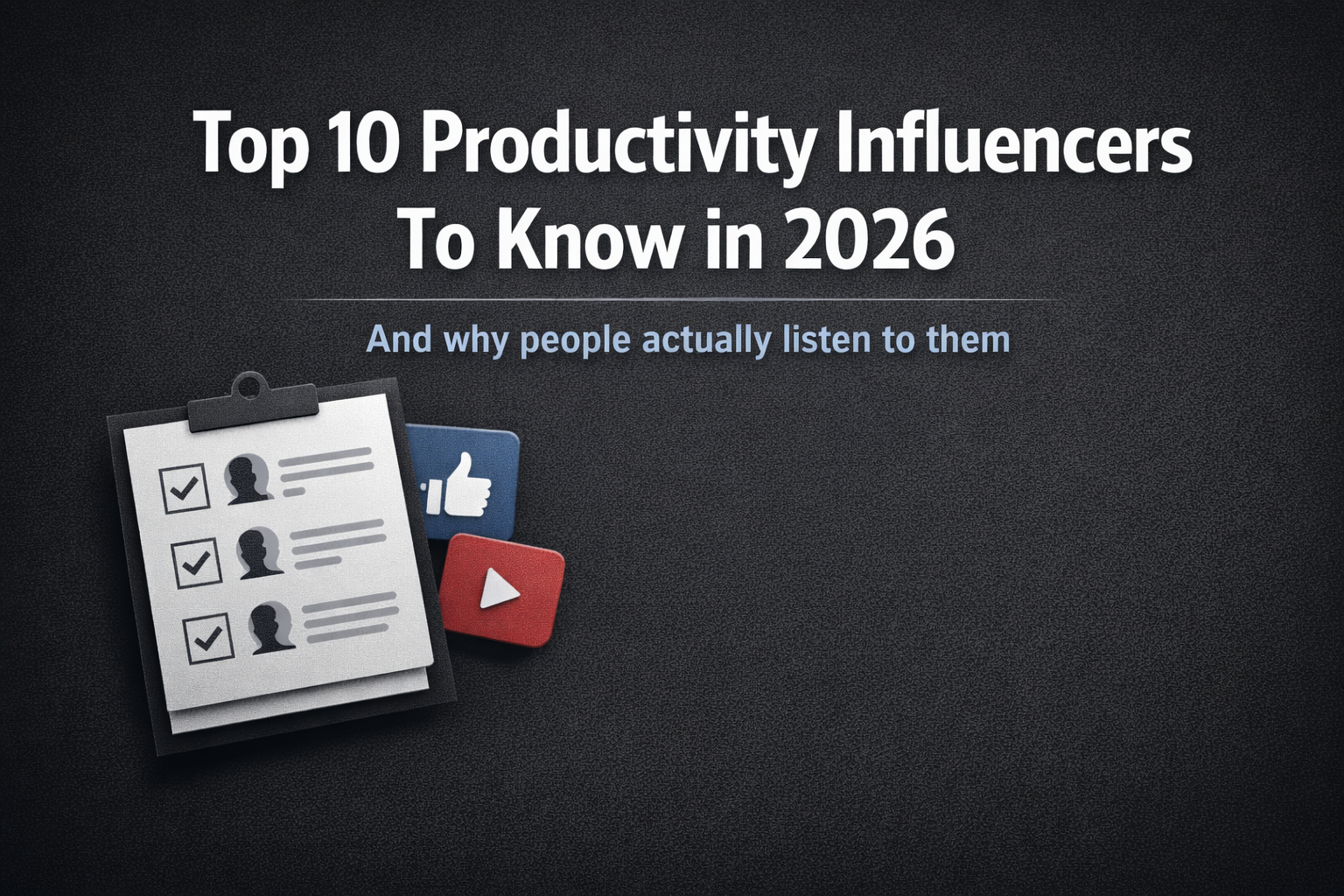 Top 10 Productivity Influencers to Know in 2026
