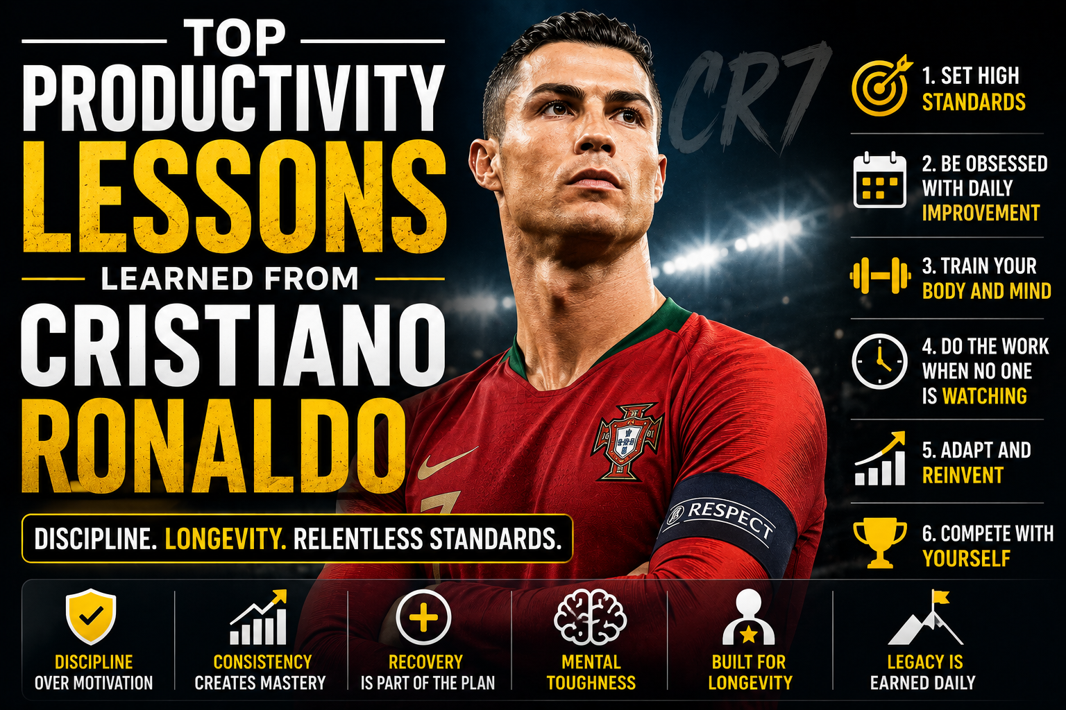 Top Productivity Lessons Learned From Cristiano Ronaldo: Discipline, Longevity, and Relentless Standards