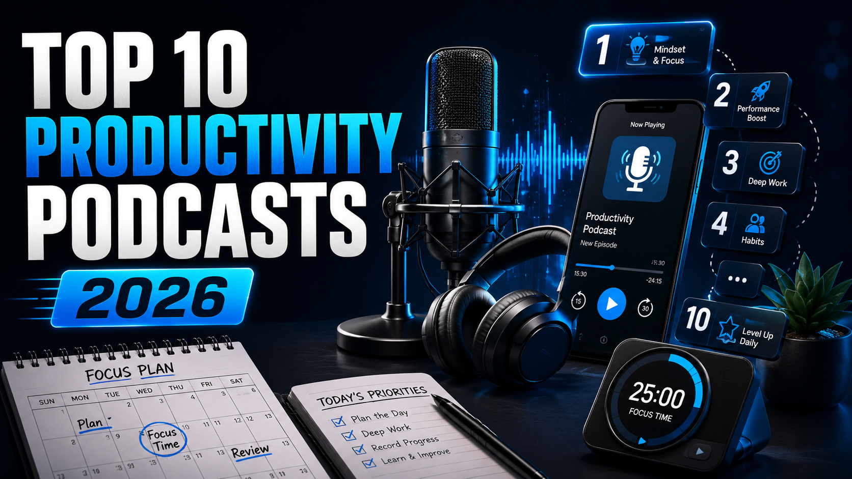 Top 10 Productivity Podcasts to Follow in 2026