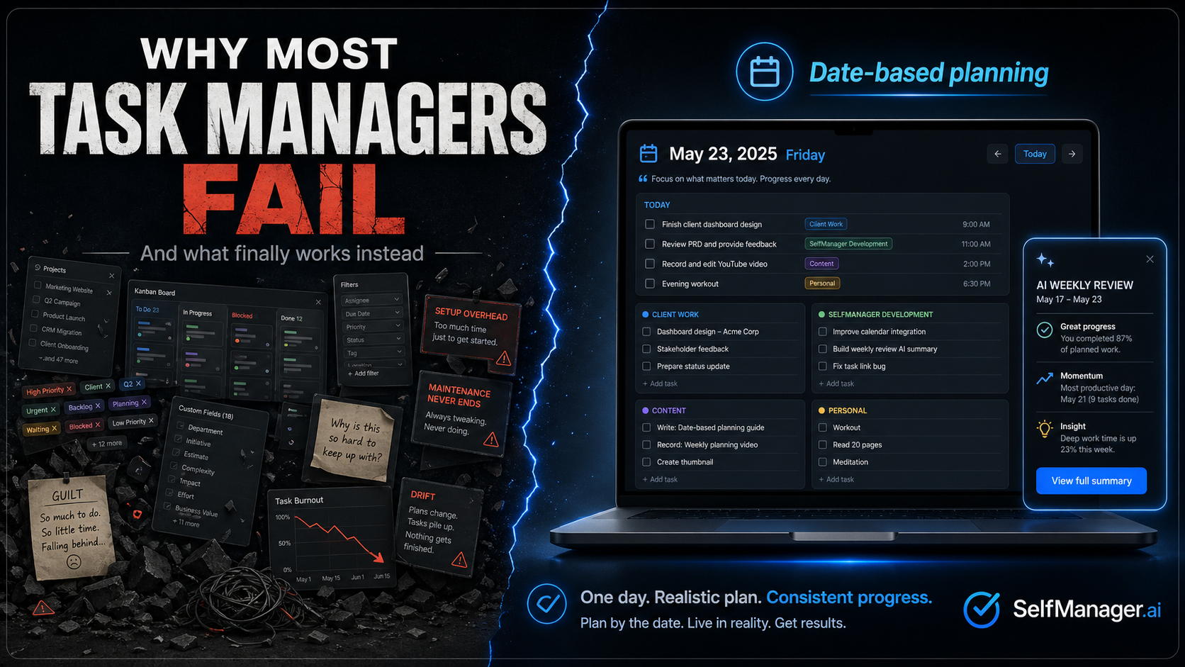 Why People Quit Their Task Manager After a Few Days (And How Date-Based Planning Solves It)
